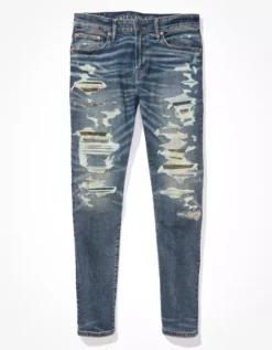 AE AirFlex+ Patched Athletic Skinny Jean -Top Men Apparel 0114 6474 469 f