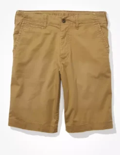 AE Flex 12" Longer Length Lived-In Khaki Short -Top Men Apparel 0135 7330 238 f