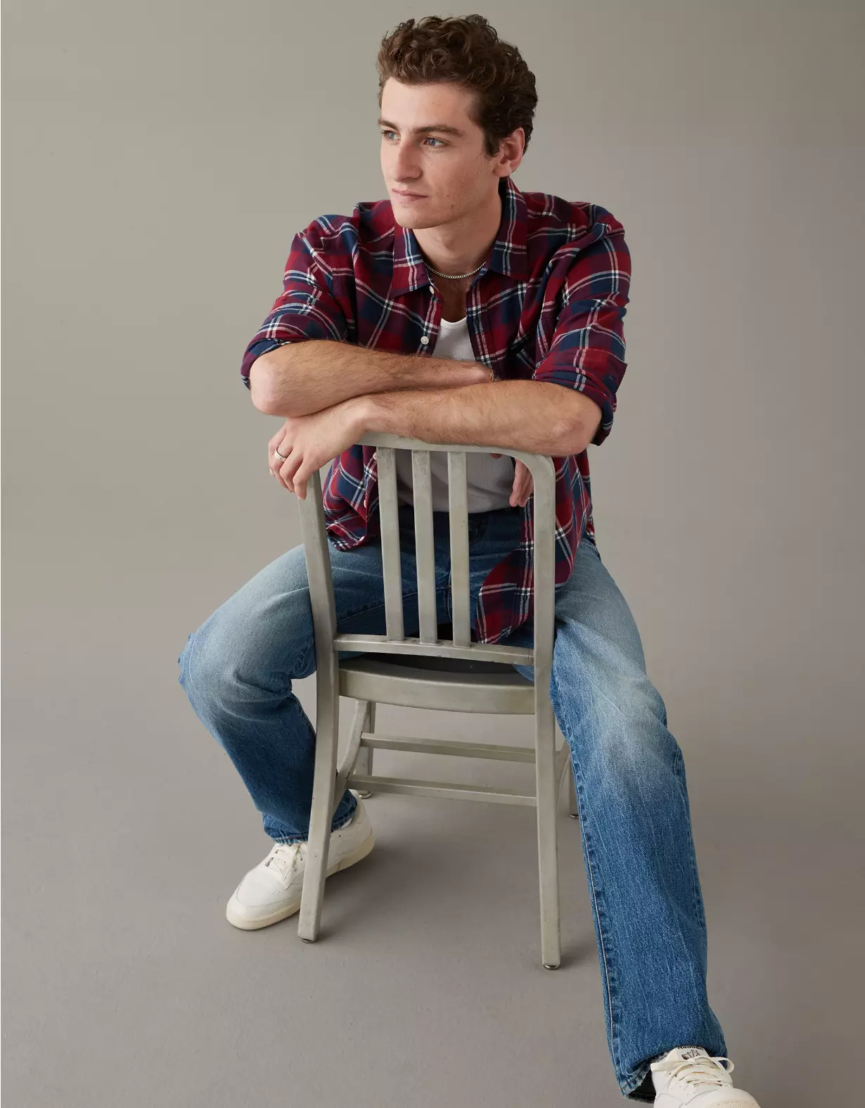 AE Super Soft Everyday Plaid Button-Up Shirt 1 AE Super Soft Everyday Plaid Button-Up Shirt