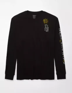 AE Super Soft Long-Sleeve Halloween Graphic T-Shirt -Top Men Apparel 0189 3243 001 f