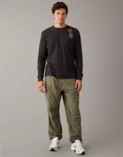 AE Super Soft Long-Sleeve Halloween Graphic T-Shirt