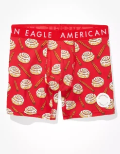 AEO Cinnamon Buns Scratch + Sniff 6" Classic Boxer Brief -Top Men Apparel 0235 3426 600 f