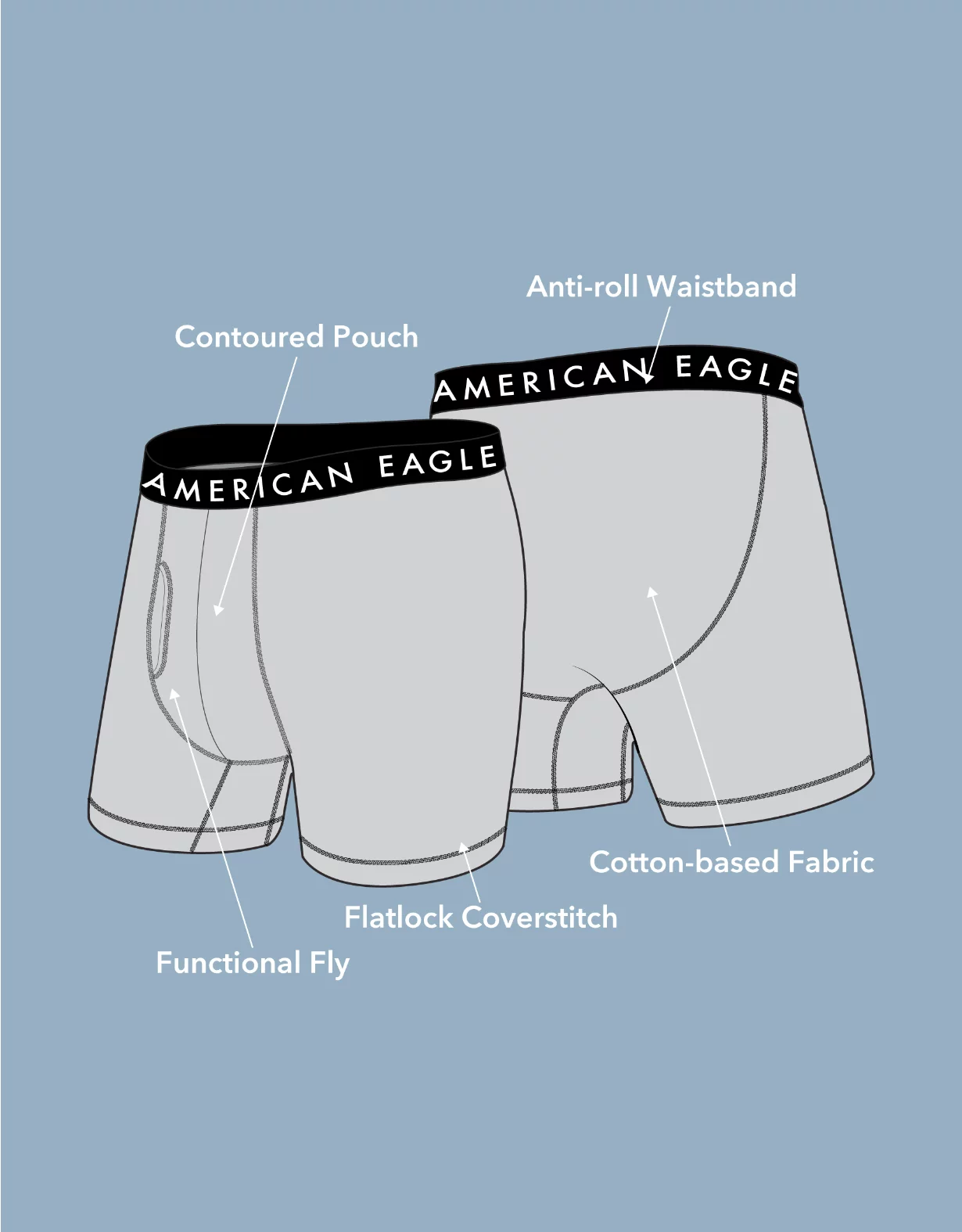 AEO 6" Classic Boxer Brief 5-Pack 2 AEO 6" Classic Boxer Brief 5-Pack - Image 2