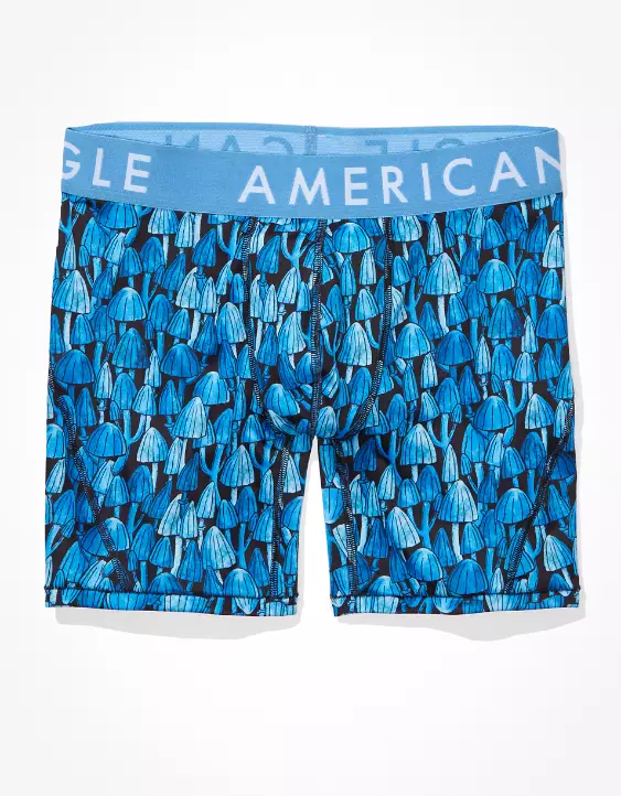 AEO Blue Mushrooms 6" Flex Boxer Brief 3 AEO Blue Mushrooms 6" Flex Boxer Brief - Image 3