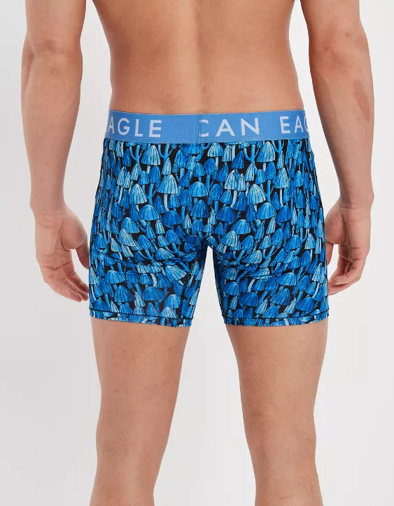 AEO Blue Mushrooms 6" Flex Boxer Brief 2 AEO Blue Mushrooms 6" Flex Boxer Brief - Image 2