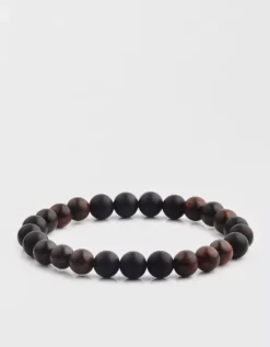 West Coast Jewelry Matte Onyx + Red Sandalwood Beaded Bracelet -Top Men Apparel 0508 0032 203 d1