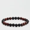 West Coast Jewelry Matte Onyx + Red Sandalwood Beaded Bracelet