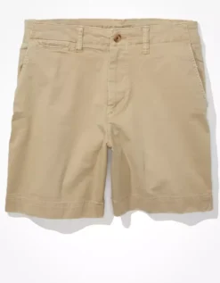 AE Flex 7" Lived-In Khaki Short -Top Men Apparel 1131 7366 212 f