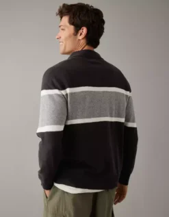 AE Long-Sleeve Striped Sweater Polo -Top Men Apparel 1149 1797 001 ob