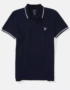 AE Super Soft Legend Slim Fit Pique Ringer Polo Shirt -Top Men Apparel 1165 3358 410 f