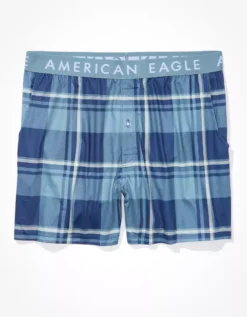 AEO Plaid Ultra Soft Pocket Boxer Short -Top Men Apparel 1237 0029 400 f