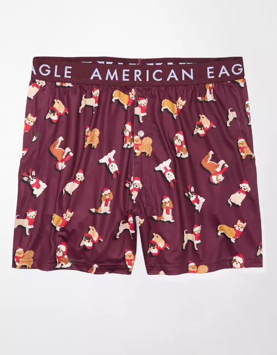 AEO Christmas Dogs Ultra Soft Pocket Boxer Short 3 AEO Christmas Dogs Ultra Soft Pocket Boxer Short - Image 3
