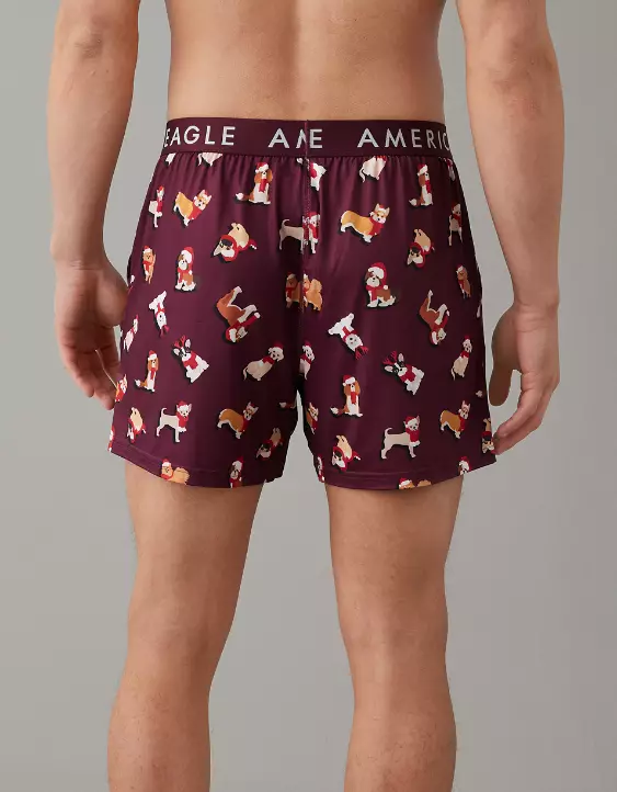 AEO Christmas Dogs Ultra Soft Pocket Boxer Short 2 AEO Christmas Dogs Ultra Soft Pocket Boxer Short - Image 2