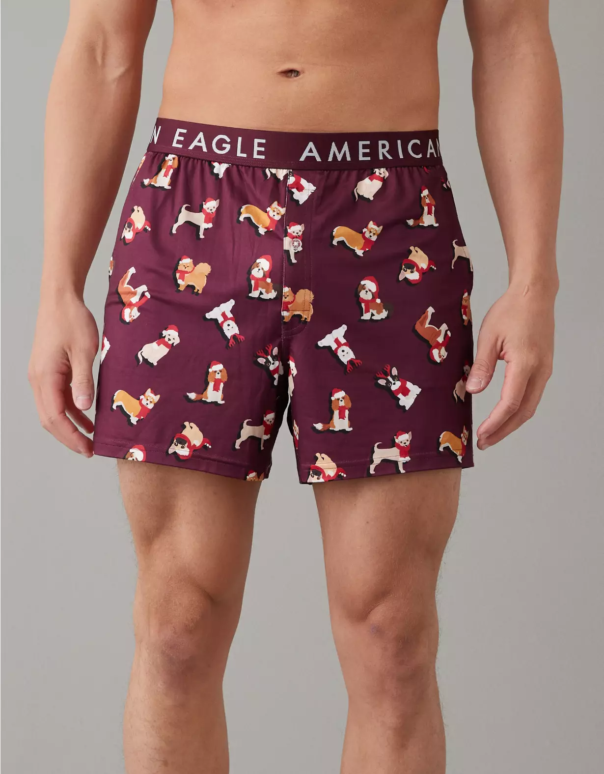AEO Christmas Dogs Ultra Soft Pocket Boxer Short 1 AEO Christmas Dogs Ultra Soft Pocket Boxer Short