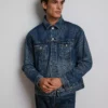 AE77 Premium Denim Trucker Jacket